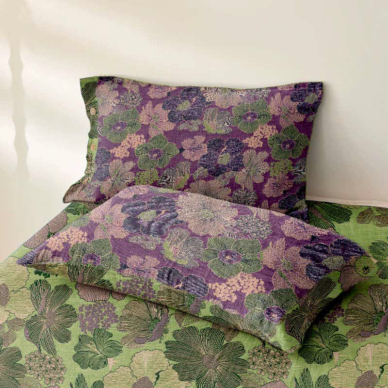 Peach Blossom Cotton Gauze Jacquard Bedspread - image 2