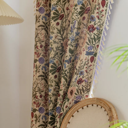 Painterly Dahlia Floral Tassel Curtain - image 6