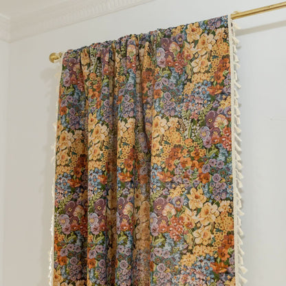 Luxurious Blooming Flowers Tassel Curtain - image 5