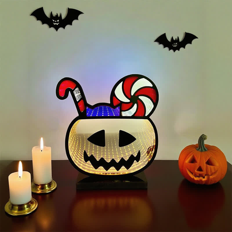 3D Pumpkin Infinity Lights Halloween Decoration - image 2
