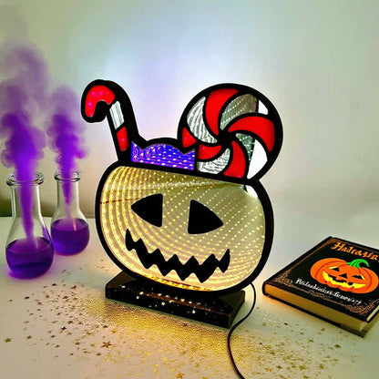 3D Pumpkin Infinity Lights Halloween Decoration - image 5