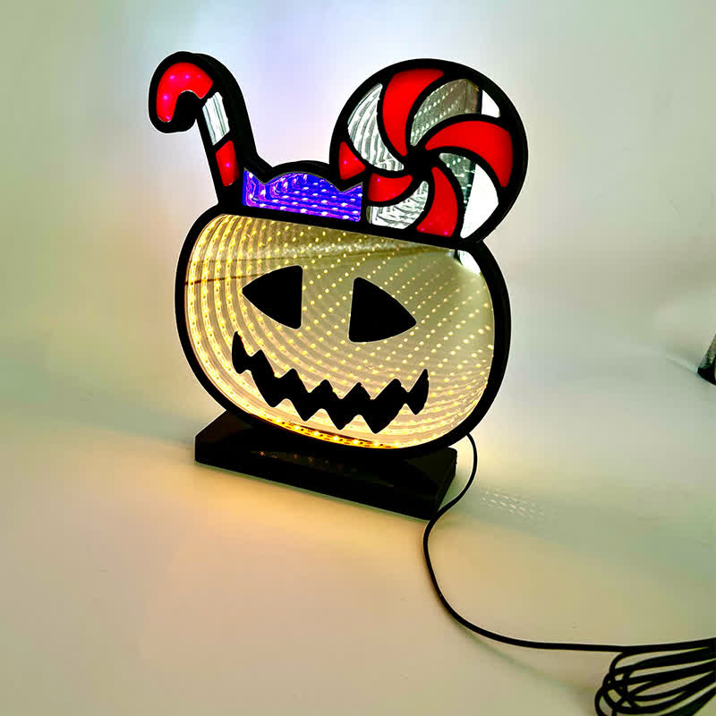 3D Pumpkin Infinity Lights Halloween Decoration - image 6