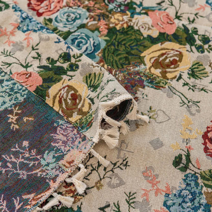 Retro Colorful Rose Tassel Curtain - image 7