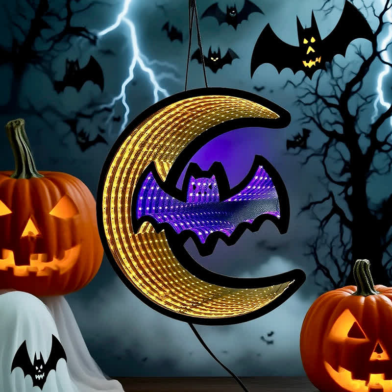 3D Bat Infinity Lights Hanging Decoration - image 1