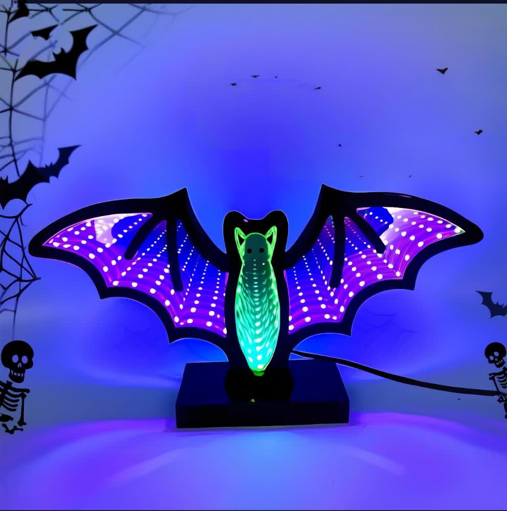Halloween 3D Bat Infinity Lights  - image 2