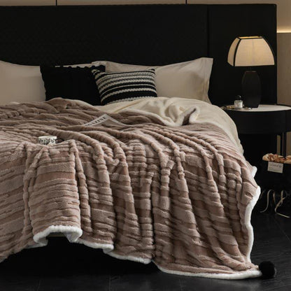 Textured Striped Jacquard Throw Blanket - image 6