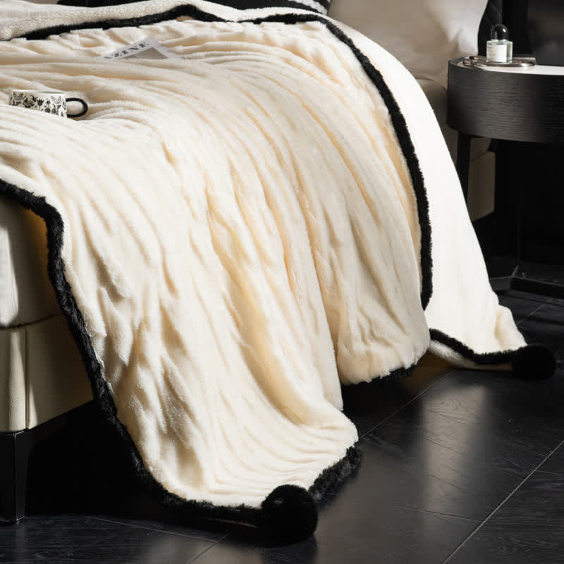 Textured Striped Jacquard Throw Blanket - image 9