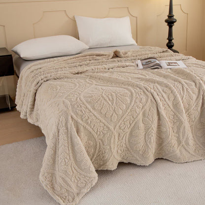 Vintage Floral Jacquard Throw Blanket - image 2