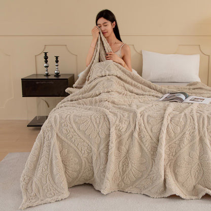Vintage Floral Jacquard Throw Blanket - image 4