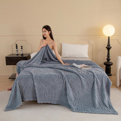 Vintage Floral Jacquard Throw Blanket - image 19