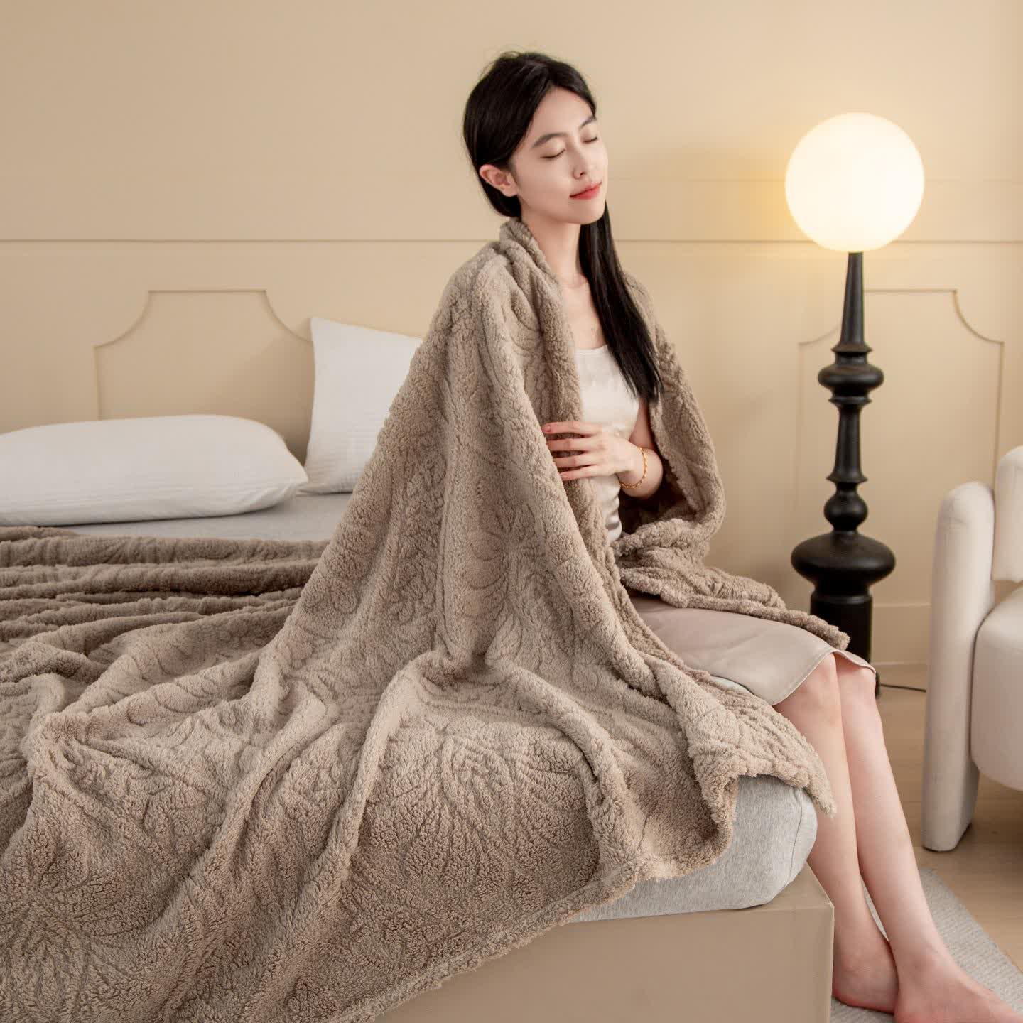 Vintage Floral Jacquard Throw Blanket - image 23