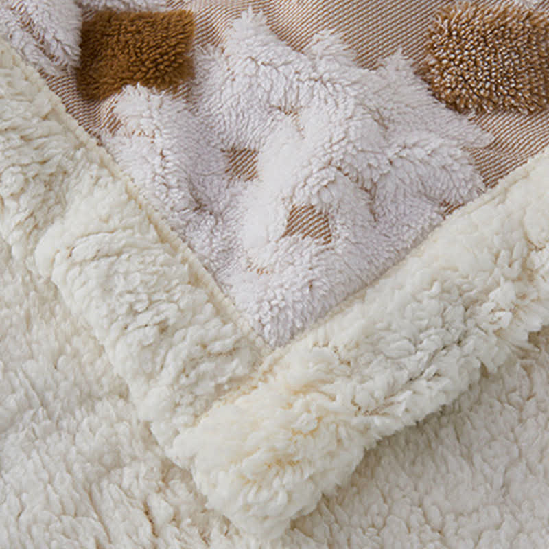 Bohemian Style Jacquard Sherpa Throw Blanket - image 5