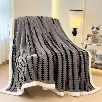 Geometric Print Jacquard Throw Blanket - image 12