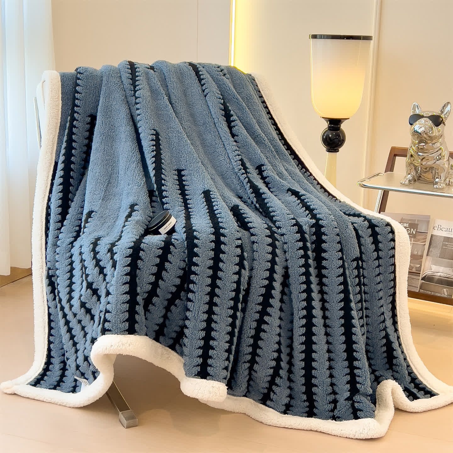 Geometric Print Jacquard Throw Blanket - image 20