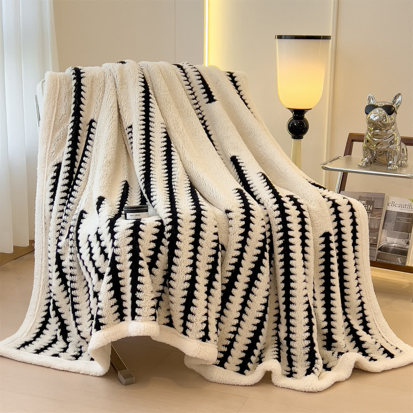 Geometric Print Jacquard Throw Blanket - image 14