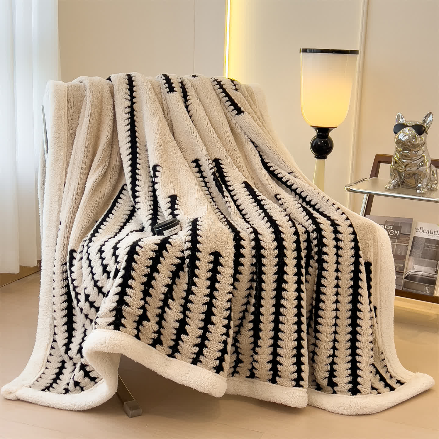 Geometric Print Jacquard Throw Blanket - image 22