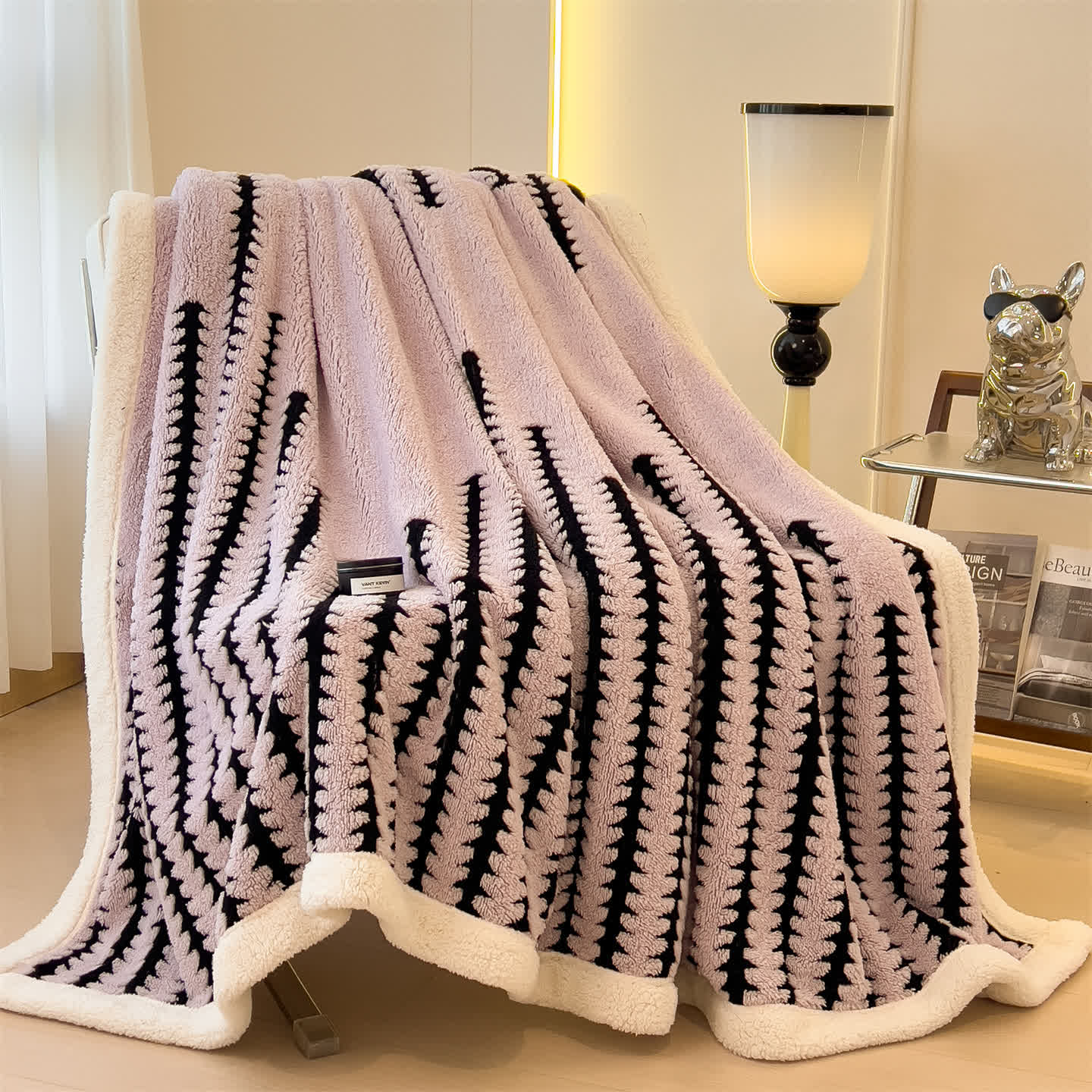 Geometric Print Jacquard Throw Blanket - image 24