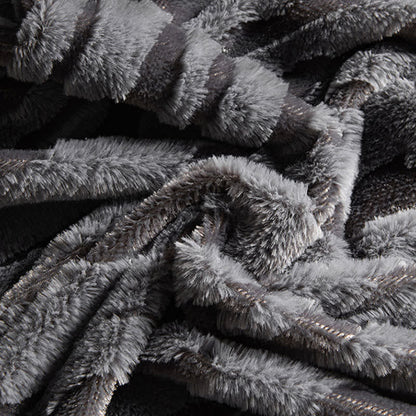 Textured Striped Jacquard Throw Blanket - image 4