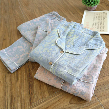 Elegant Floral Organic Cotton Loungewear Set - image 1