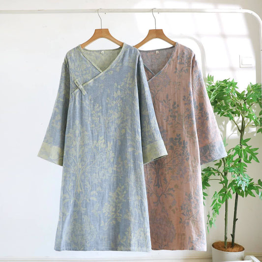 Elegant Floral Organic Cotton Nightdress - image 0