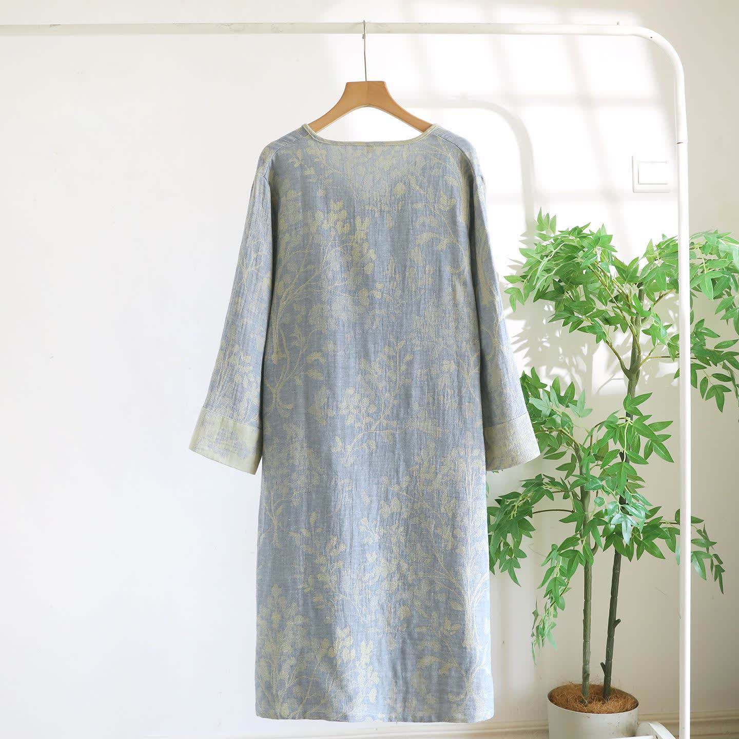 Elegant Floral Organic Cotton Nightdress - image 4
