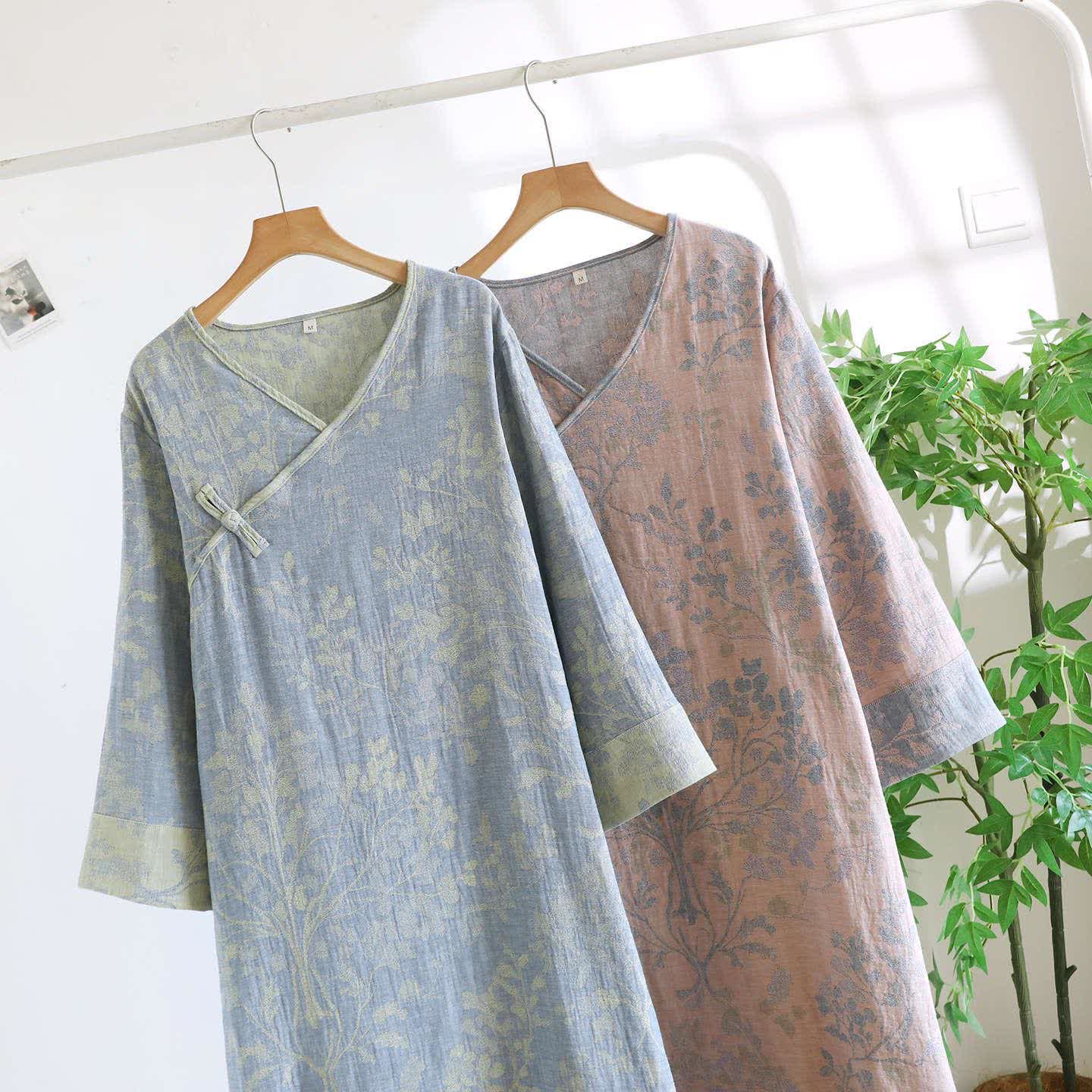 Elegant Floral Organic Cotton Nightdress - image 2