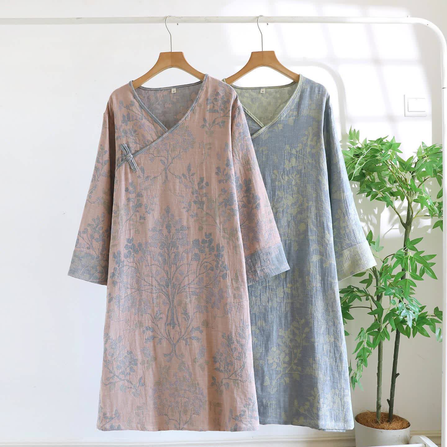 Elegant Floral Organic Cotton Nightdress - image 1