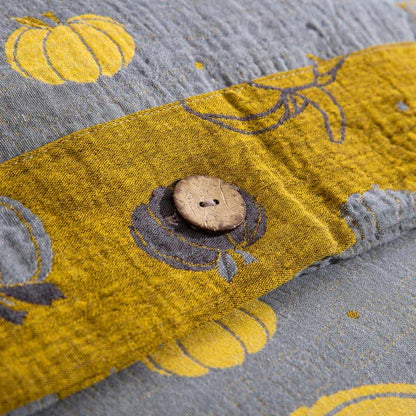Button Pumpkin Cotton Gauze Bedding Set (4PCS) - image 8