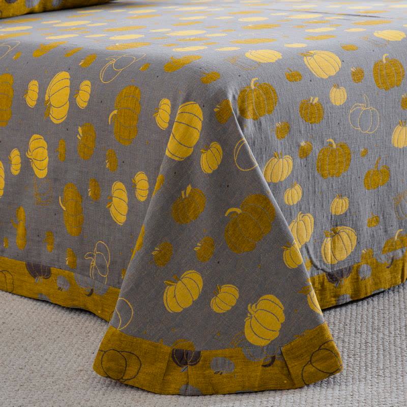 Button Pumpkin Cotton Gauze Bedding Set (4PCS) - image 5