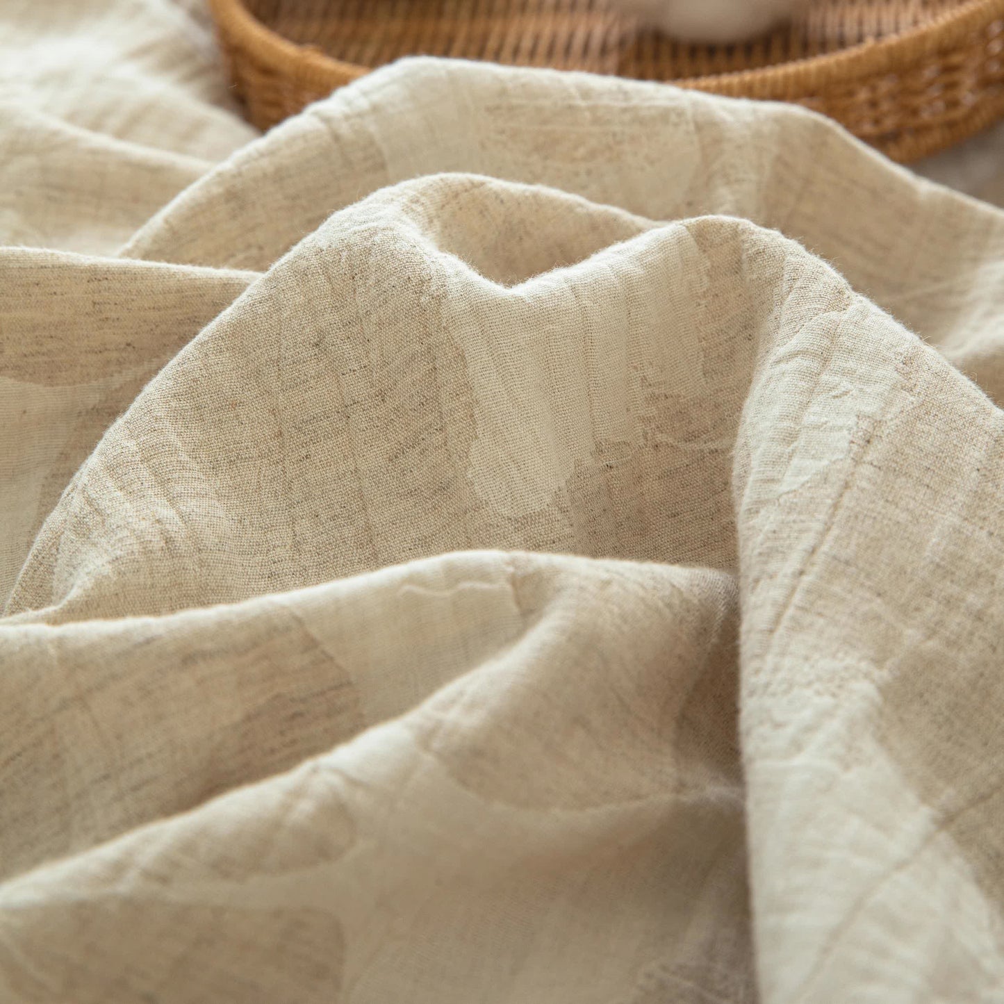 Ginkgo Jacquard Cotton Linen Bedding Set - image 5