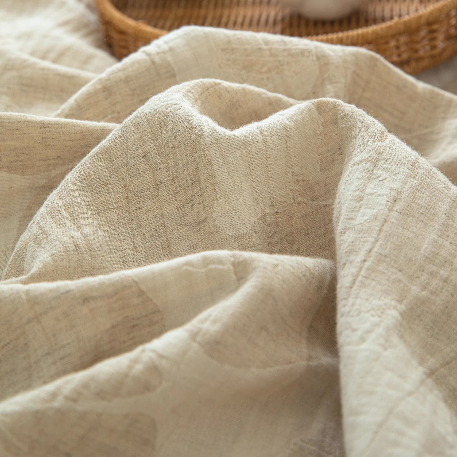 Ginkgo Jacquard Cotton Linen Bedding Set - image 5