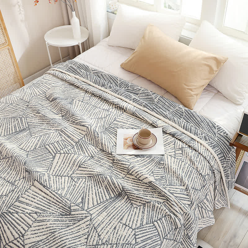 Modern Striped Muslin Cotton Gauze Quilt - image 1