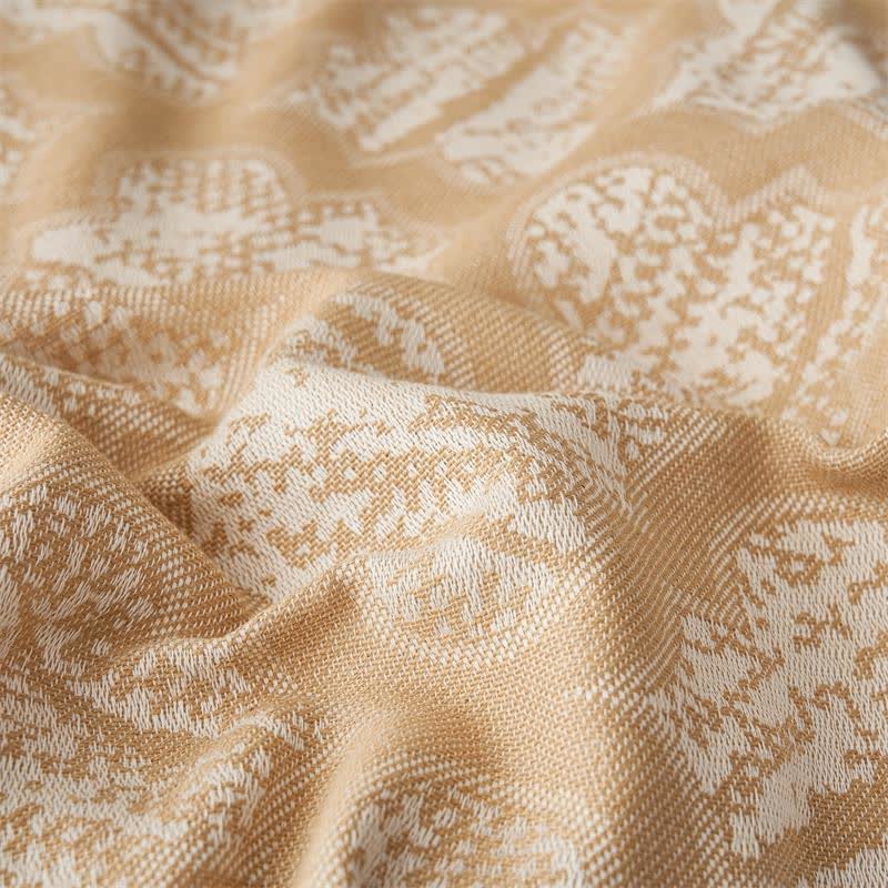 Retro Pattern Reversible Cotton Tassel Quilt - image 8