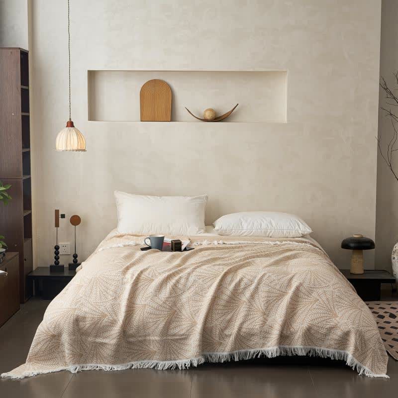 Tree-inspired Reversible Cotton Tassel Quilt - image 4