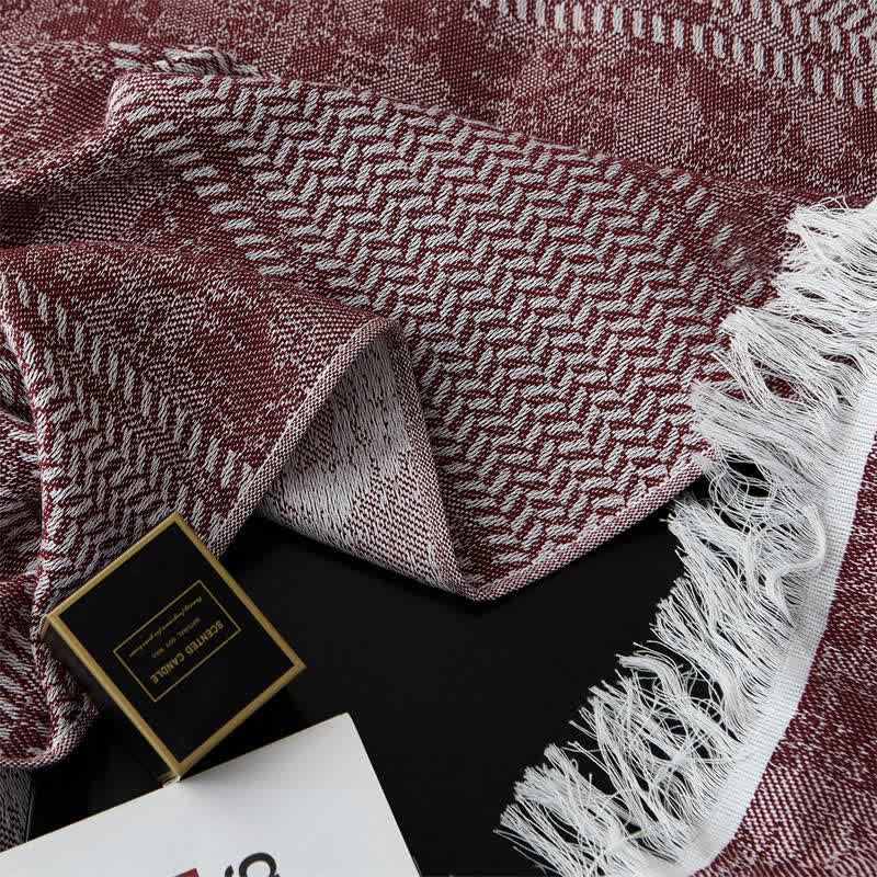 Modern Jacquard Reversible Cotton Tassel Quilt - image 4