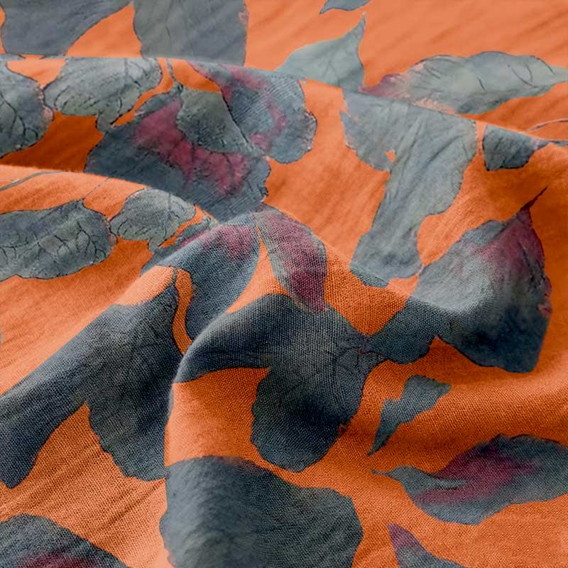 Botanical Leaf Cotton Gauze Jacquard Bedspread - image 3