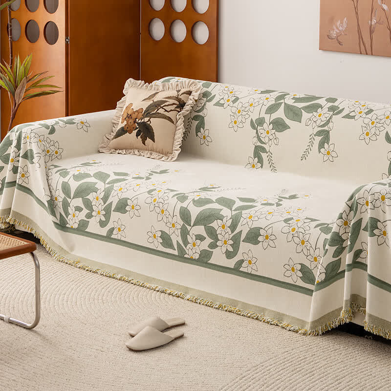 Rustic Lily Chenille Sofa Throw Blanket - 71" x 134" - image 0