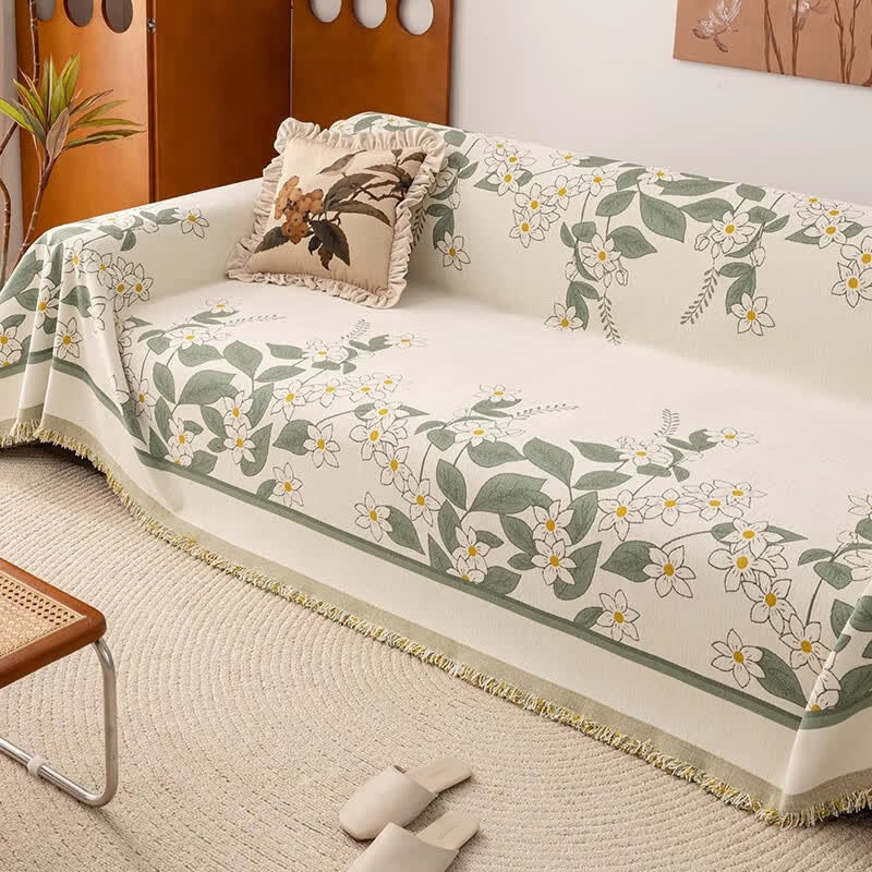 Rustic Lily Chenille Sofa Throw Blanket - image 2