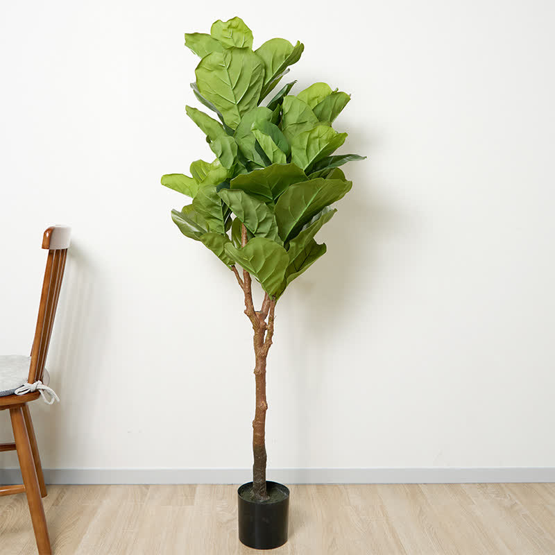 Faux Fiddle Leaf Fig Tree Home Decoration - image 24