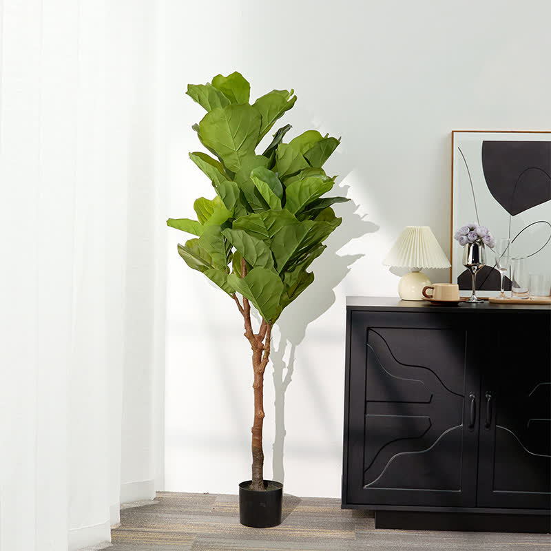 Faux Fiddle Leaf Fig Tree Home Decoration - image 25