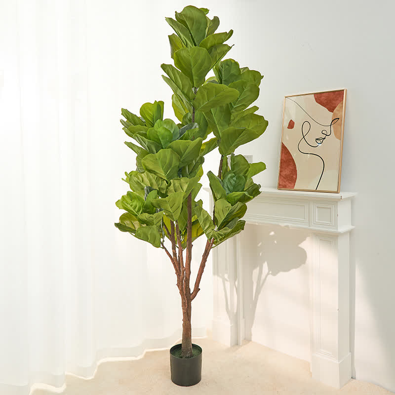 Faux Fiddle Leaf Fig Tree Home Decoration - image 22