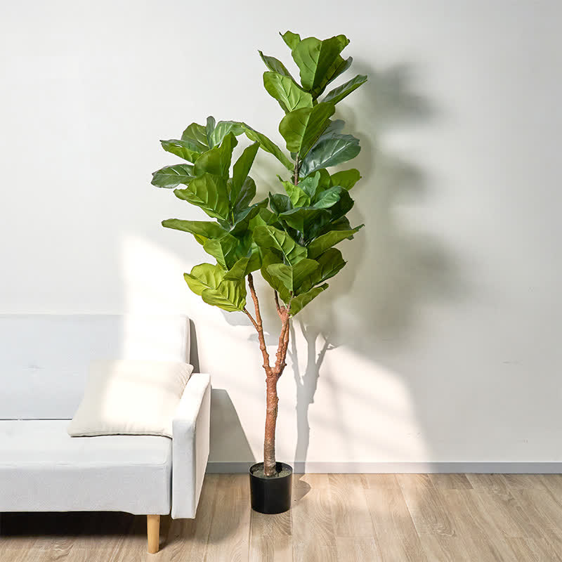 Faux Fiddle Leaf Fig Tree Home Decoration - image 21