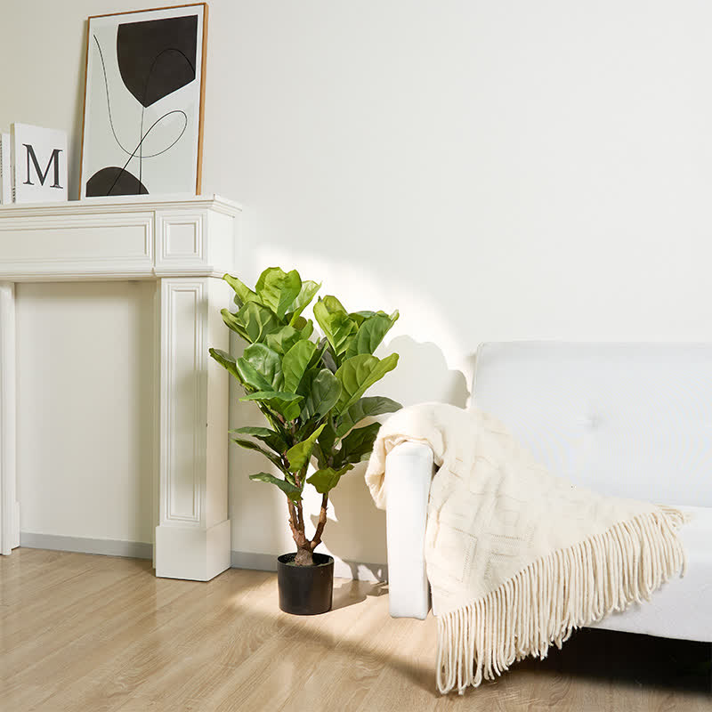 Faux Fiddle Leaf Fig Tree Home Decoration - image 3