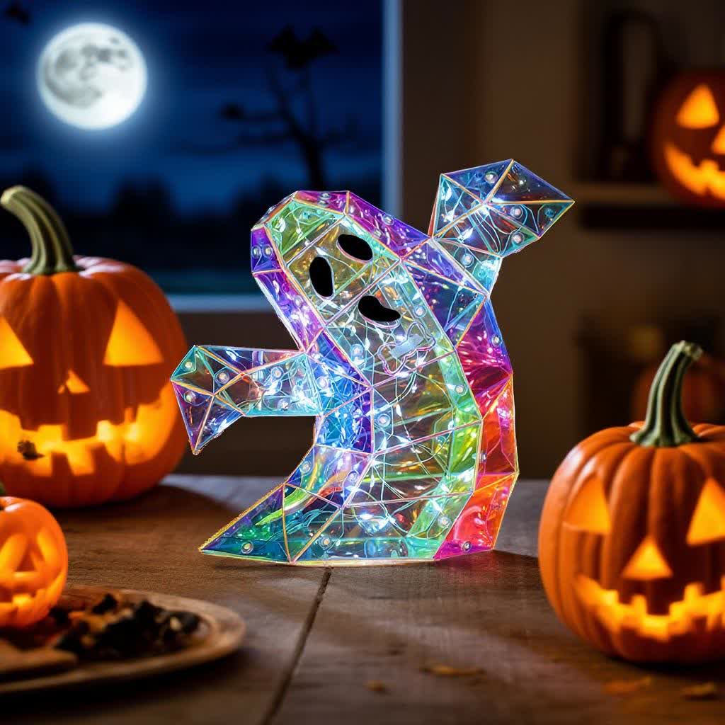3D Ghost Infinity Lights Halloween Decoration - image 0