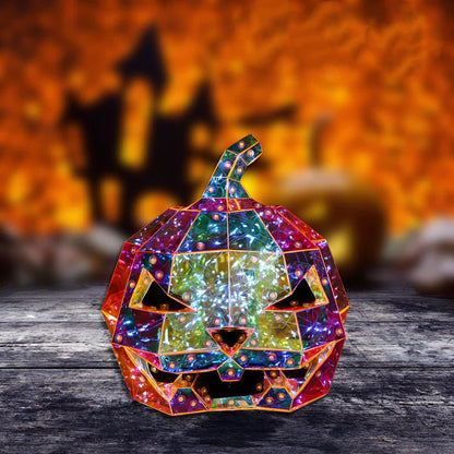 Ghost Face Pumpkin Infinity Lights Decoration - image 2