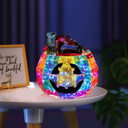 Ghost Face Pumpkin Infinity Lights Decoration - image 3