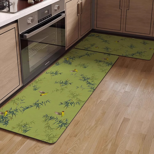 Bamboo Bird Water-absorbent Kitchen Entryway Rug - 19" x 31"+19" x 63" - image 0