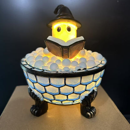 Halloween Ghost Reading Light Decoration - B - 4.72"W x 4.72"L x 5.51"H - image 2