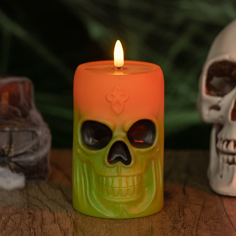 Halloween Skull Night Light Decoration - C - 1PC - 3.19"W x 3.19"L x 5.14"H - image 6