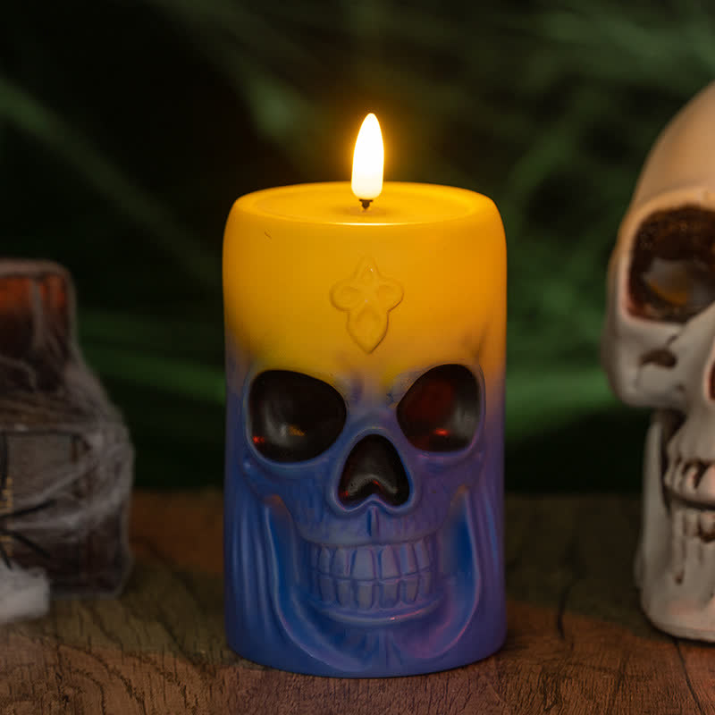 Halloween Skull Night Light Decoration - D - 1PC - 3.19"W x 3.19"L x 5.14"H - image 7